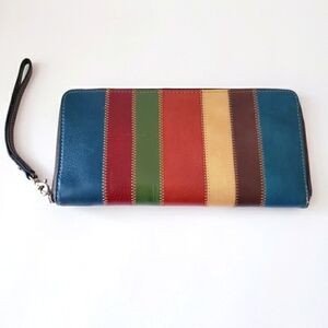 Vintage Fossil Large Leather Travel Wallet